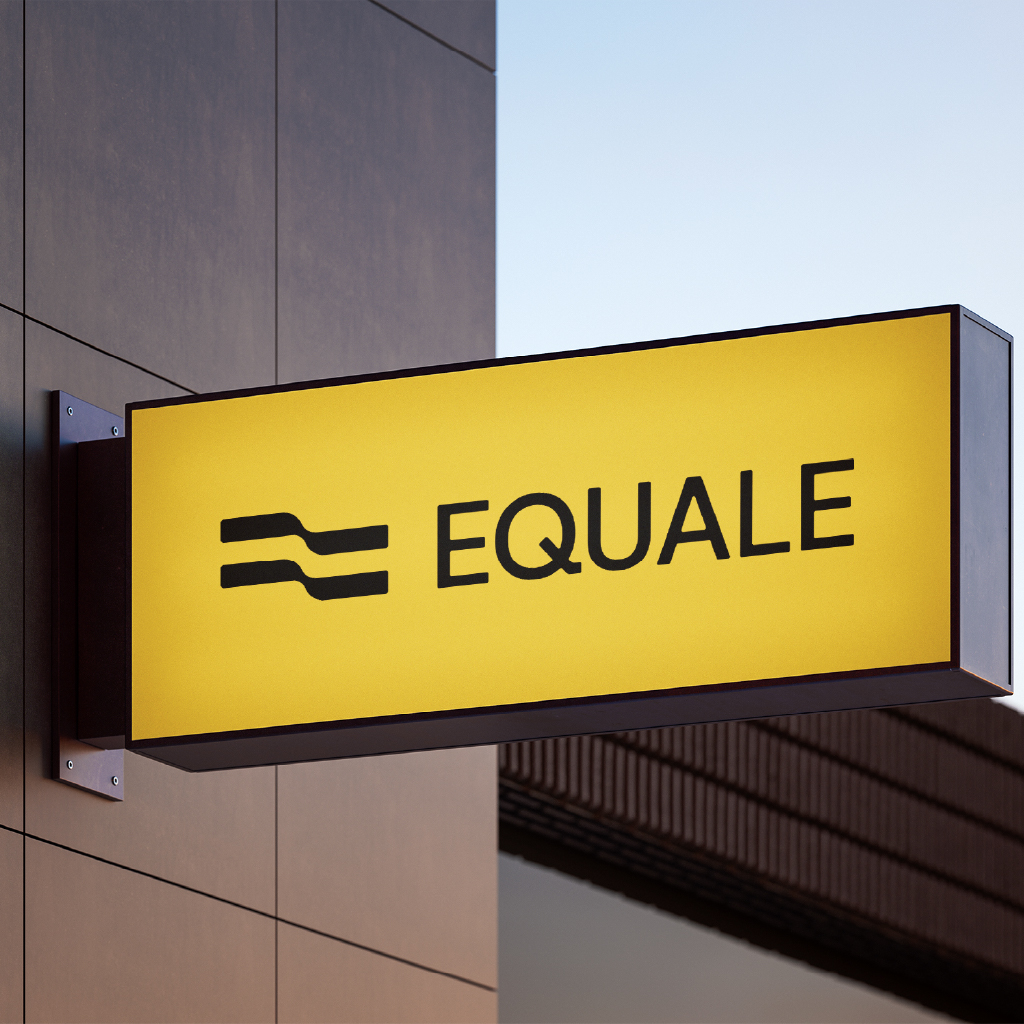 Création graphique par Ambroise Le Guennec, graphiste freelance à Muzillac (Morbihan) – devanture association Equale, affiches et cartes de visite.