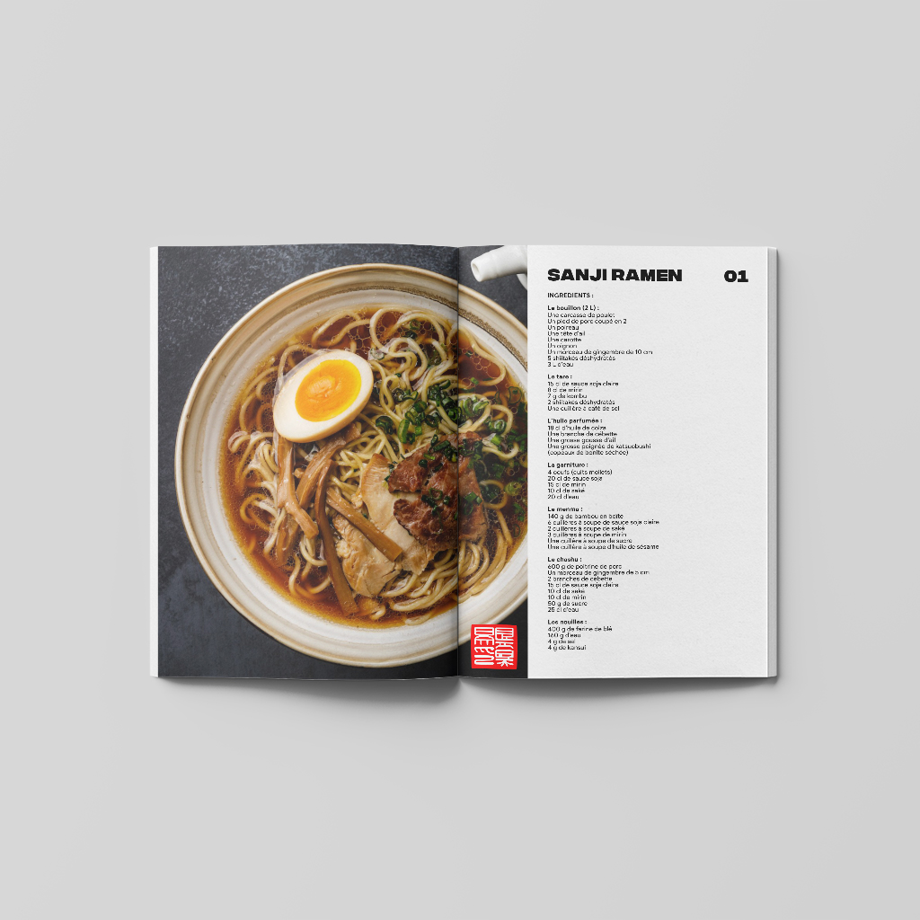 Visuel d'une Edition de livre de cuisine, projet fait par cosmovision